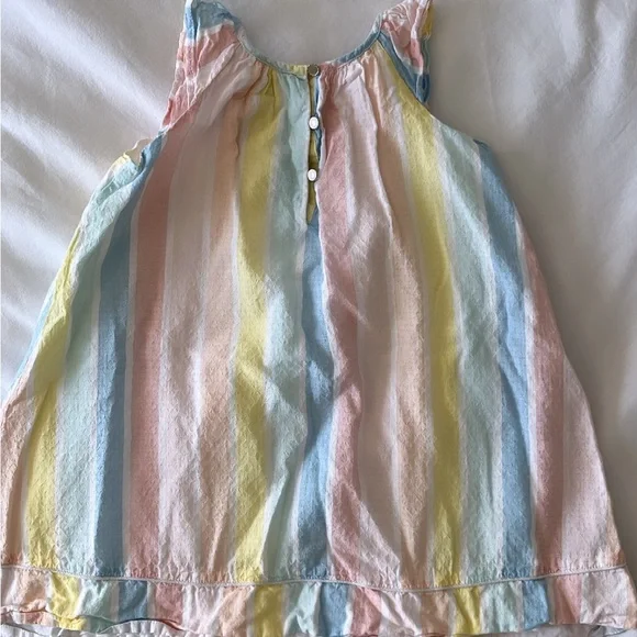 Flutter Sleeve Spring Linen Dress (Size 5) - Picture 3 of 4